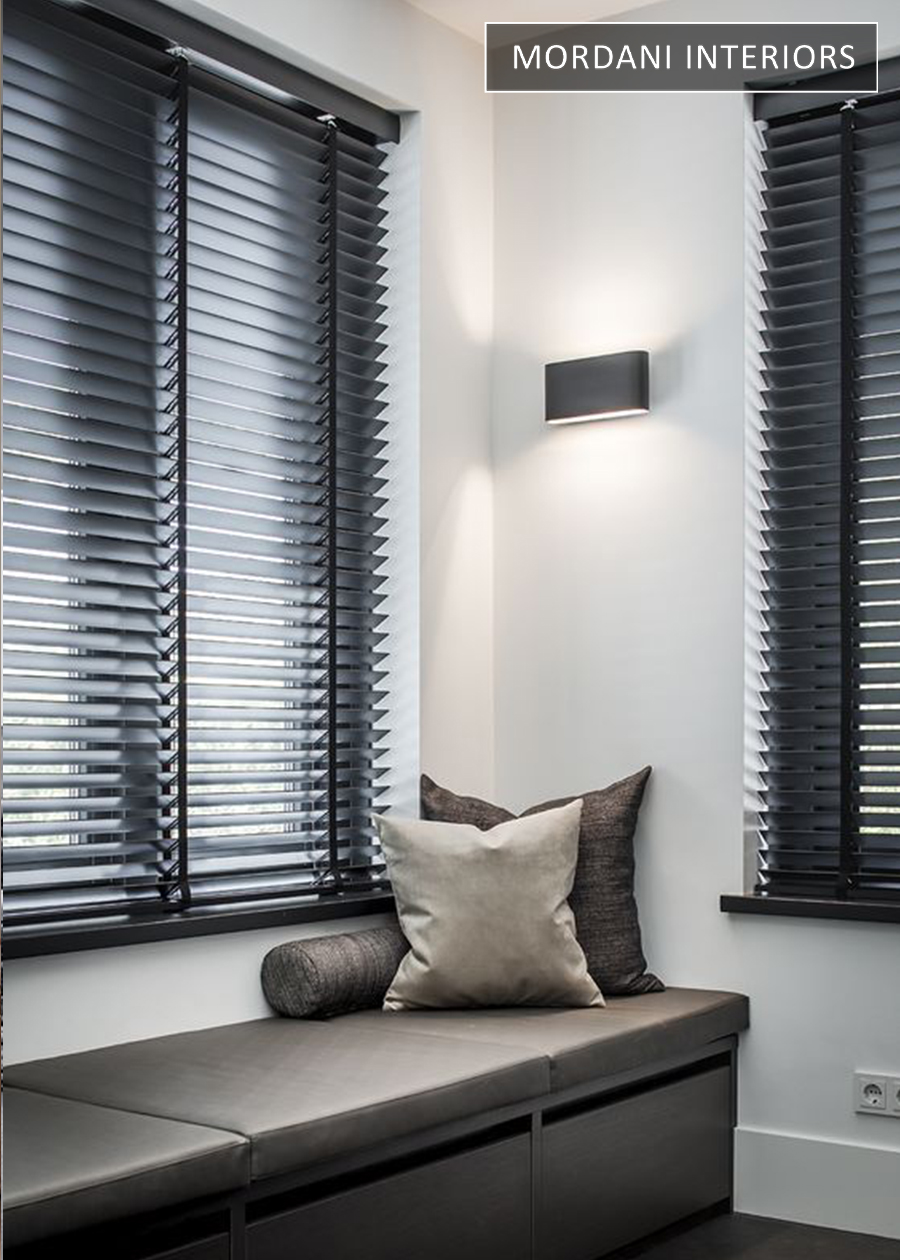 Charcol Wooden Venetian Blinds